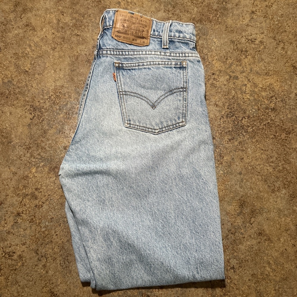 Vintage Levis Orange Tab 550 33x30 Relaxed Fit Tapered Leg (fits 31x30)